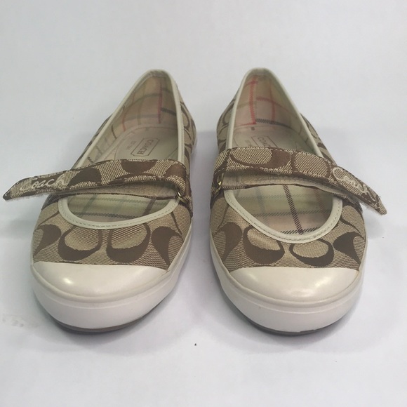 Coach flat womens sneakers with strap - Picture 2 of 8